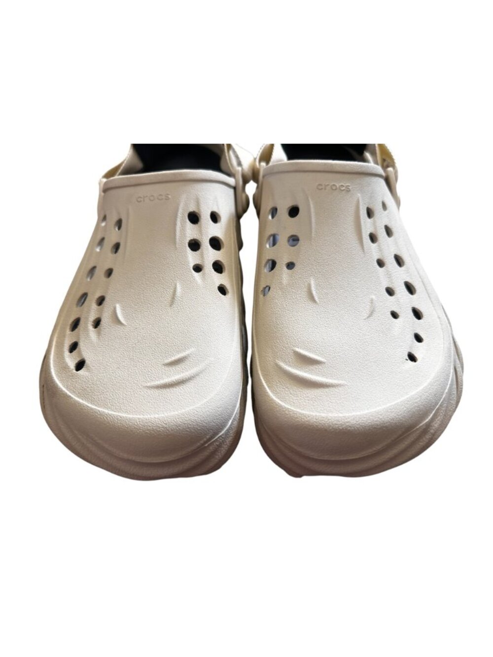 CROCS Platform Echo Clog Mens 13 Beige Comfort Slip On Workwear Casual Slippers - Picture 6 of 15
